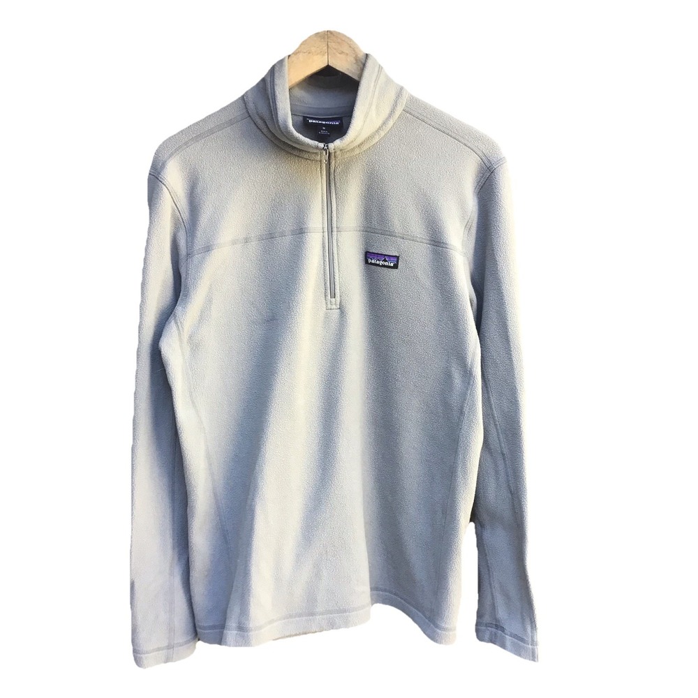 Patagonia Micro D 1/4 Zip Fleece Pullover Gray Men's Medium M 26176
